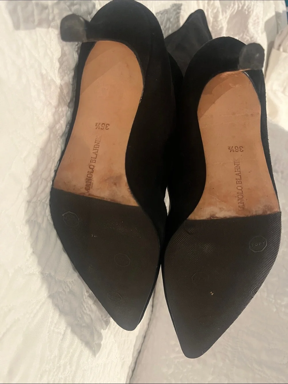 Black Over-the-Knee Pointed-Toe Boots